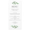 Lush Leaves Elegant Watercolor Wedding Menu