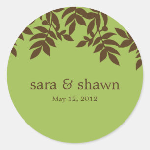 Lush Leaves Favour Stickers or Envelope Seals