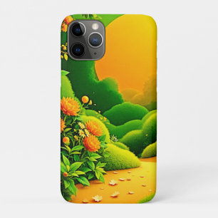 Lush Orange Garden Art iPhone 11 Pro Case