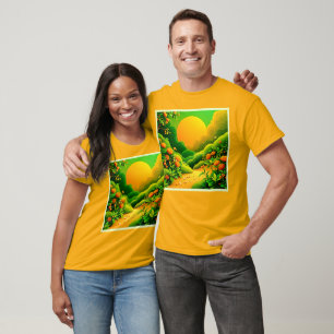 Lush Orange Garden Art T-Shirt
