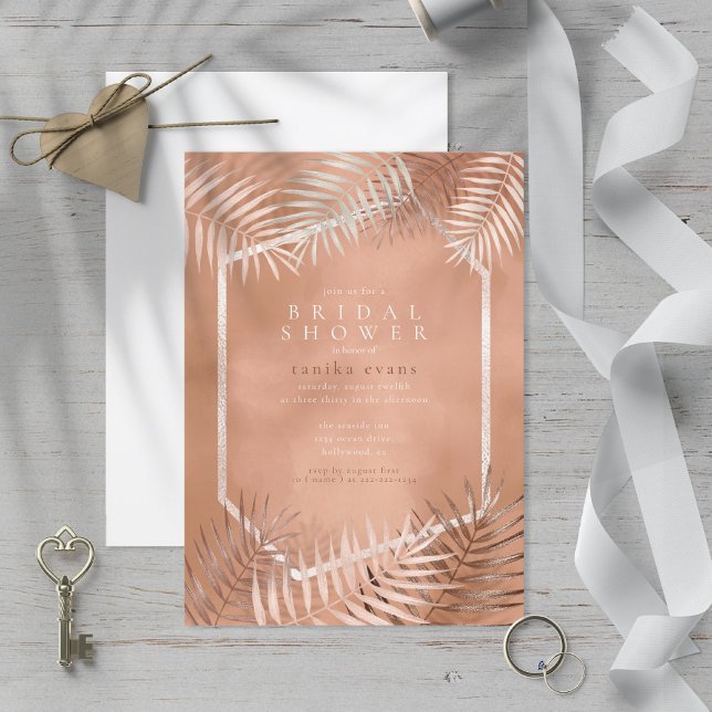 Lush Palm Leaf Bridal Shower Terra Cotta ID956 (Creator Uploaded)