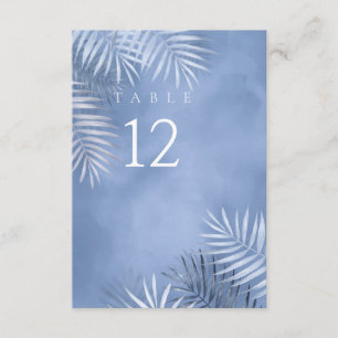 Lush Palm Leaf Wedding Table No. Windsor Blu ID956 Invitation