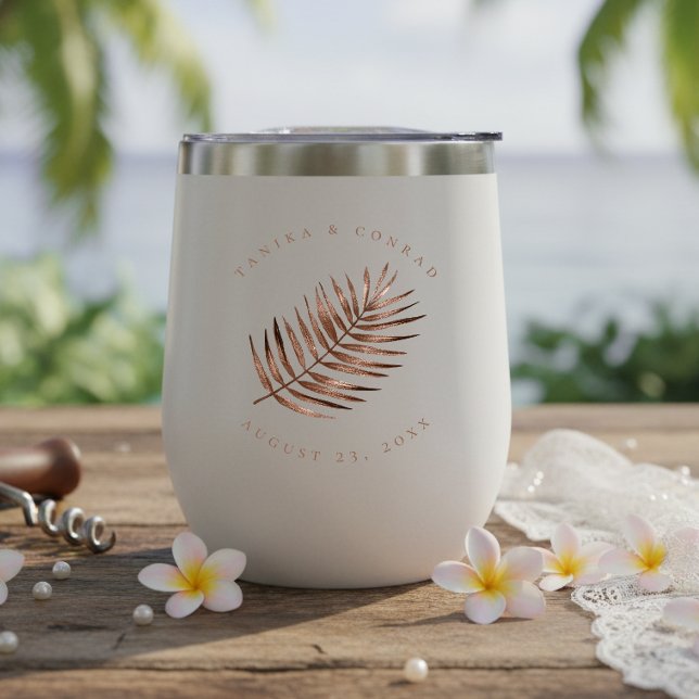 Lush Palm Leaf Wedding Terra Cotta ID956 (Creator Uploaded)