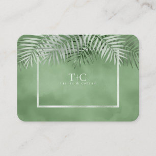 Lush Palm Leaf Wedding Website Moss Green ID956  Enclosure Card
