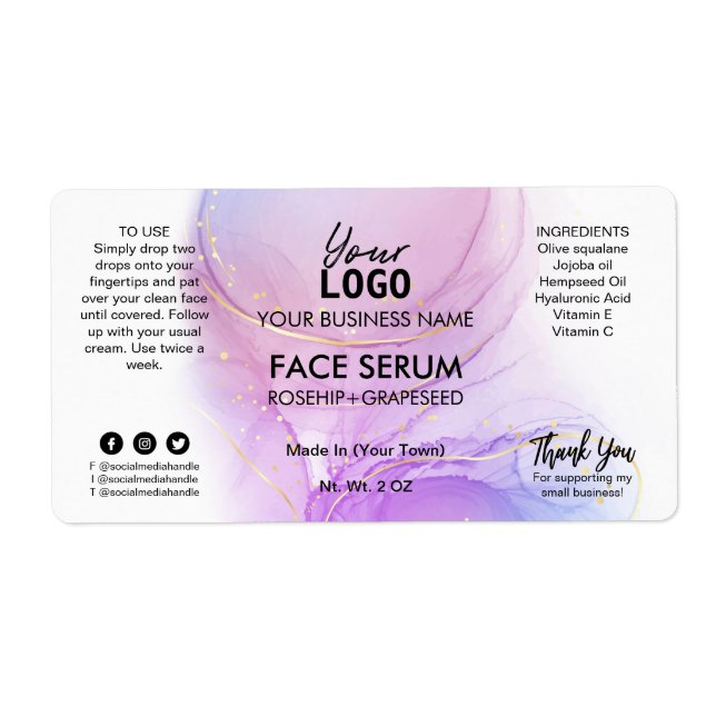 Lush Pastel Alcok Face Sérum Étiquettes (Devant)