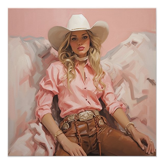 Lush Pastures Palette: Cowgirl Wall Art (Front)