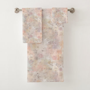 lush peony on a gentle background bath towel set