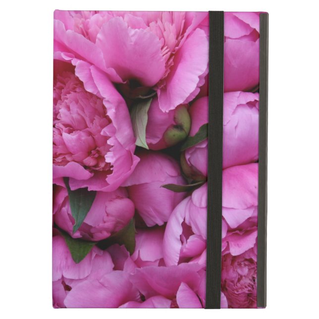 Lush Pink Peony Flowers Case For iPad Air (Front Closed)