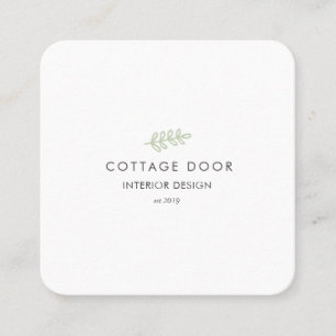 Lush Rustic Moderne Sage Carte de visite botanique