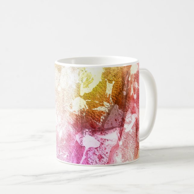 Lush Textured Raspberry Cream Scoop Coffee Mug (Front Right)