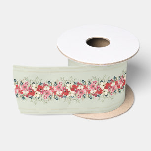 lush traditional botanical green christmas Holiday Satin Ribbon