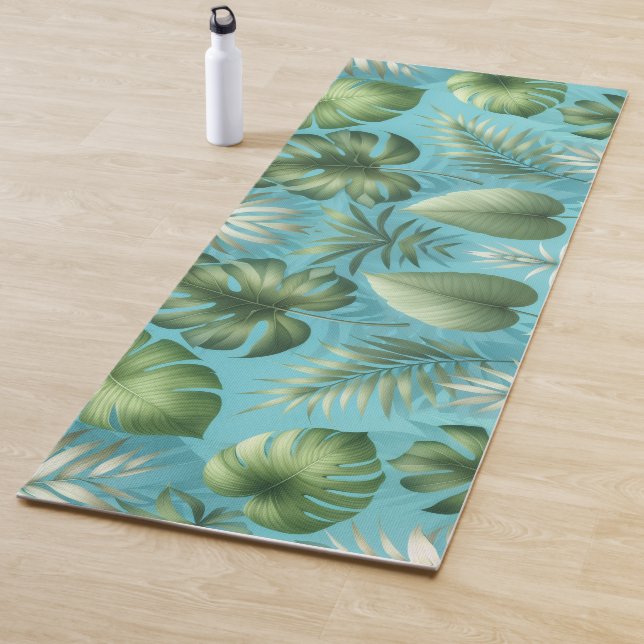Lush Tropic Leaves Yoga Mat (In Situ)
