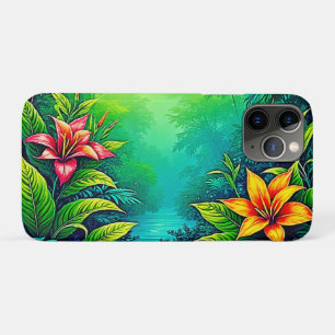 Lush Tropical Jungle Oasis Design iPhone 11 Pro Case