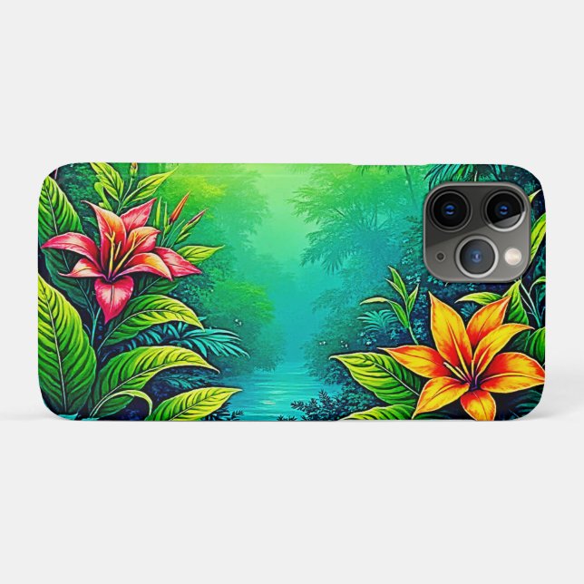 Lush Tropical Jungle Oasis Design Case-Mate iPhone Case (Back (Horizontal))