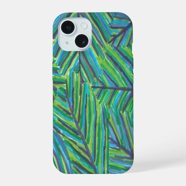 Lush Tropical Nights iPhone 15 Case (Back)