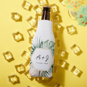 Lush Tropics Wedding Bottle Cooler Cozy