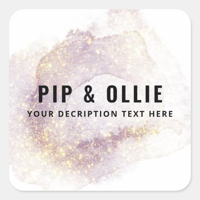 Lush Violet Alcohol Ink Candle Product Labels (Front)