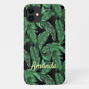 Lush Warm Jungle Leaves iPhone 11 Case