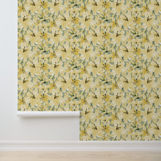 Lush Yellow Lilies Wallpaper