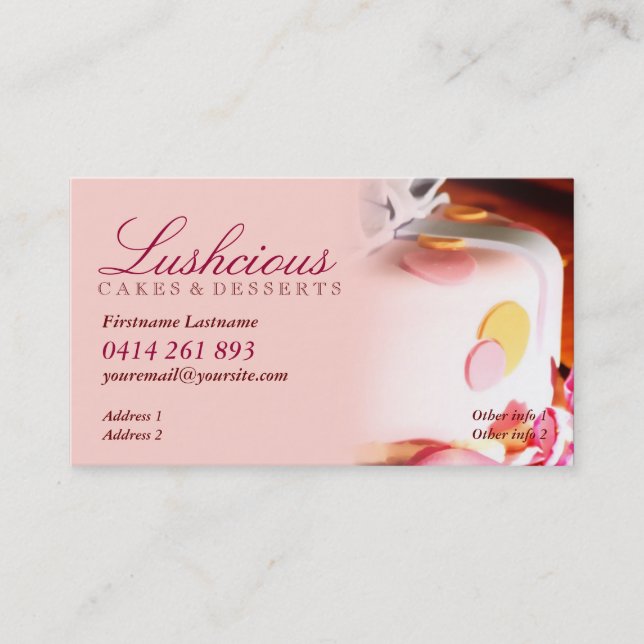 Lushciy Cartes de visite de gâteaux (Devant)