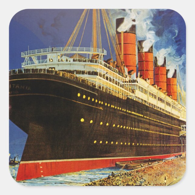 Lusitania Departing Square Sticker (Front)