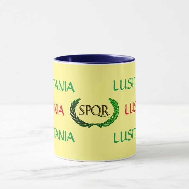 Lusitania SPQR Roman Empire Mug (Center)
