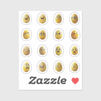 Lustic Chibi Easter eggs stickers - 16 pieces
