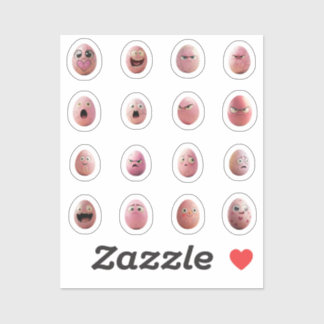 Lustic Chibi Easter eggs stickers - 16 pieces