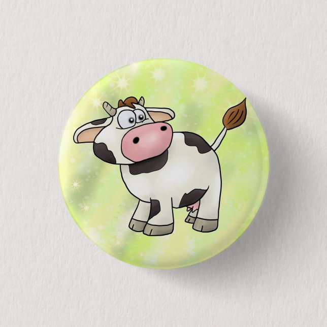 lustige Kuh  1 Inch Round Button (Front)