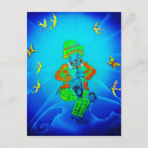 Lustige Welt Clown 2 Postcard