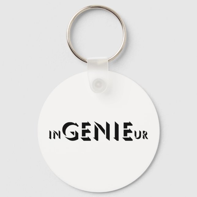 Lustiger inGENIEur Geek Keychain (Front)