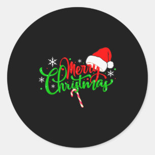 Lustiges Weihnachts Geschenke Merry Christmas Funn Classic Round Sticker