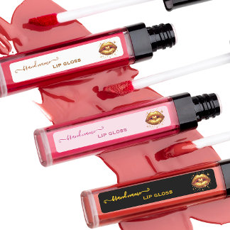 lustrage à lèvres sur mesure en or étiquette LIps