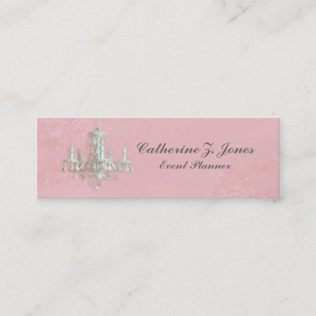 Lustre Carte de visite maigre - rose (Devant)