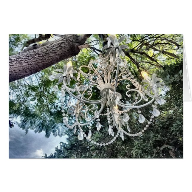 Lustre Chic en cristal blanc (Devant horizontal)