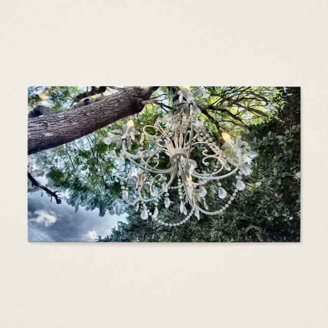 Lustre en cristal blanc chic minable (Devant)