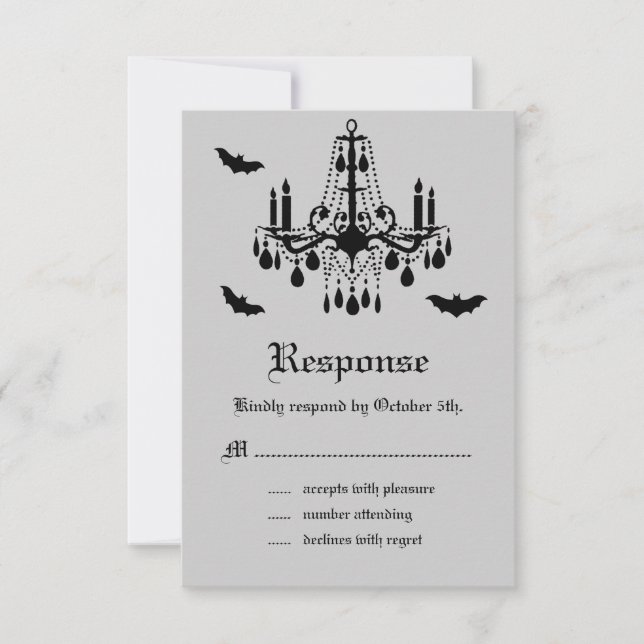Lustre noir et Damask RSVP (Devant)