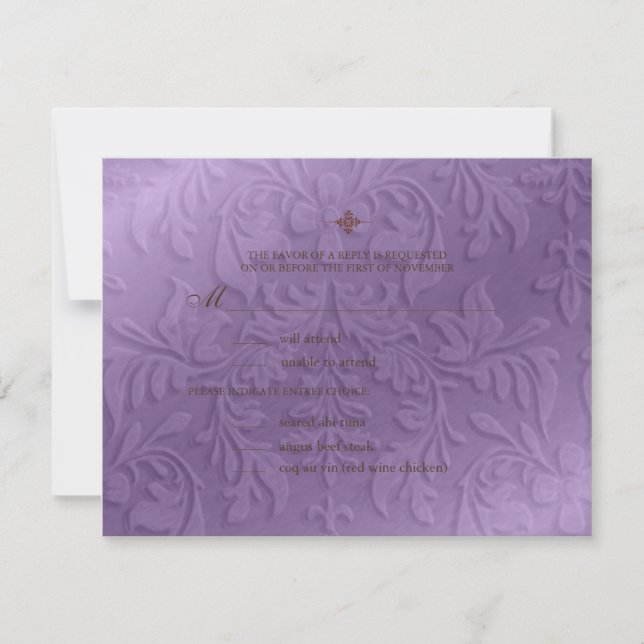 Lustre ~ Réponse Mariage ~ Cartes RSVP (Devant)