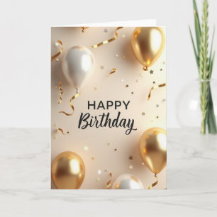 Lustrous Sphere Birthday Card