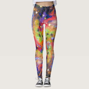 Lustrous Star Field All Over Print Leggings