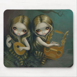 Lute and Lyre gothic fairy Mousepad