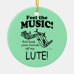 Lute Feel The Music Ceramic Ornament