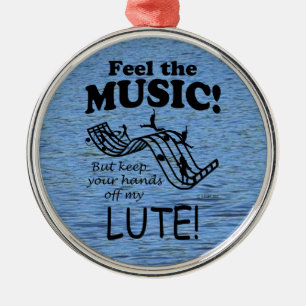 Lute Feel The Music Metal Ornament