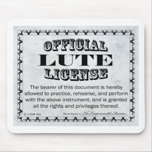 Lute License Mouse Pad