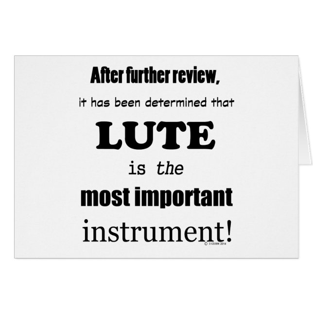 Lute Most Important Instrument (Front Horizontal)