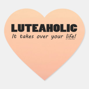 Luteaholic Life Heart Sticker