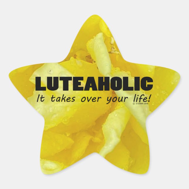 Luteaholic Life Star Sticker (Front)