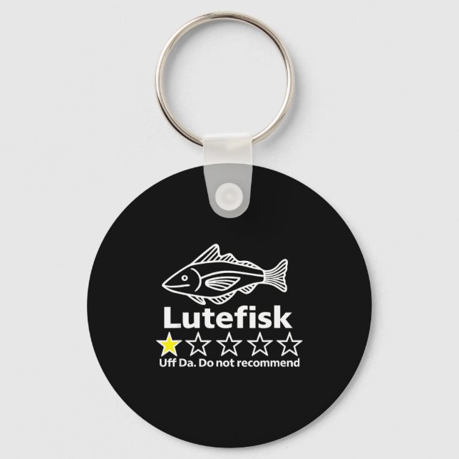 Lutefisk Highly Recommend Funny For Men Women  Keychain (Front)