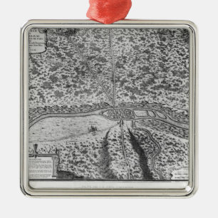 Lutetia or the first plan of Paris Metal Ornament