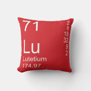 Lutetium Throw Pillow